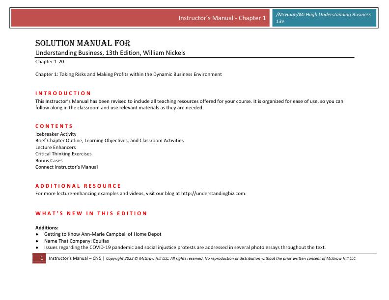 Solution Manual for Understanding Business, 13th Edition by William Nickels, Jim McHugh, Susan Mc.pdf