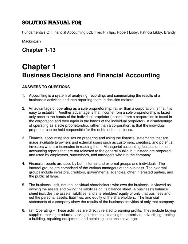 Solution Manual for Fundamentals Of Financial Accounting 6CE Fred Phillips, Robert Libby, Patricia Libby, Brandy Mackintosh.pdf