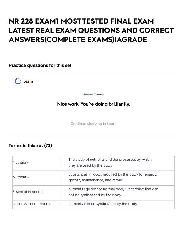 NR 228 EXAM1 MOST TESTED FINAL EXAM LATEST REAL EXAM QUESTIONS AND CORRECT ANSWERS(COMPLETE EXAMS)_AGRADE.pdf