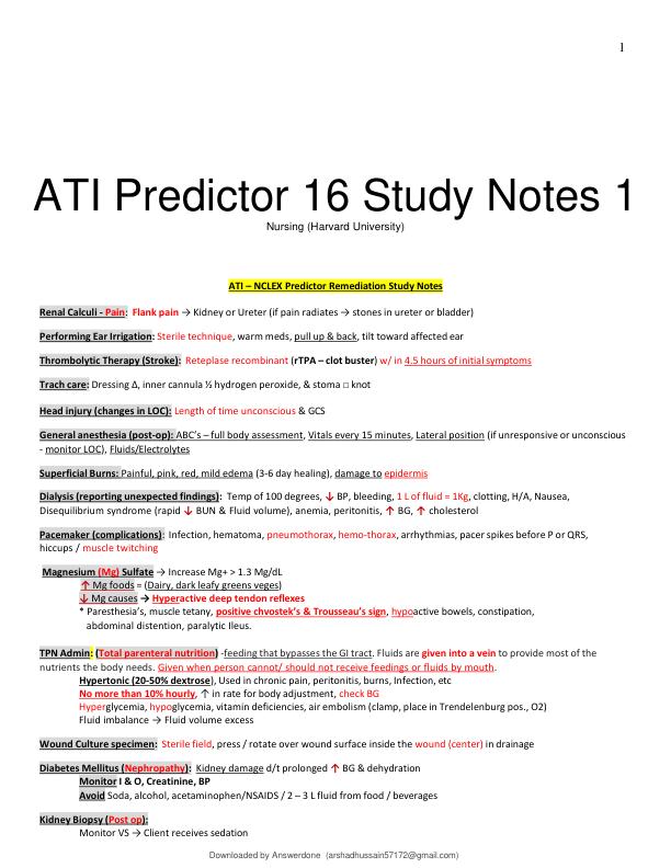 ATI Predictor 16 Study Notes 1.pdf