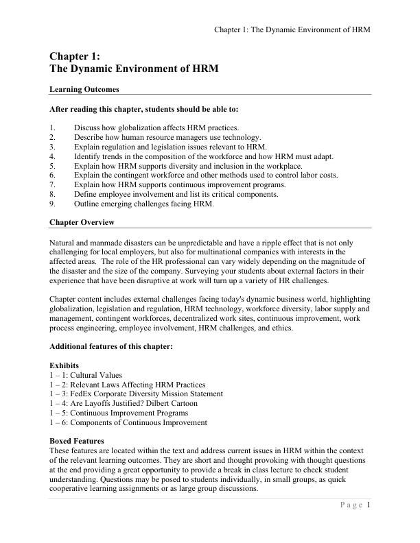 Solution Manual For Fundamentals of Human Resource Management, 15th Edition by Susan L. Verhulst, David A. DeCenzo Chapter 1-14.pdf