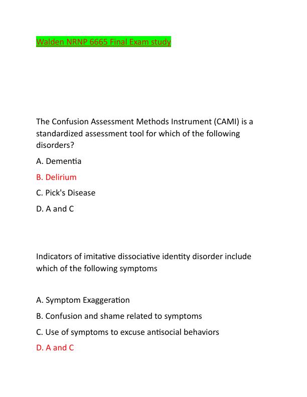 Walden NRNP 6665 Final Exam study.pdf