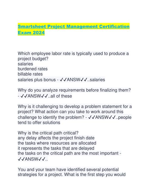 Smartsheet Project Management Certification Exam 2024.pdf