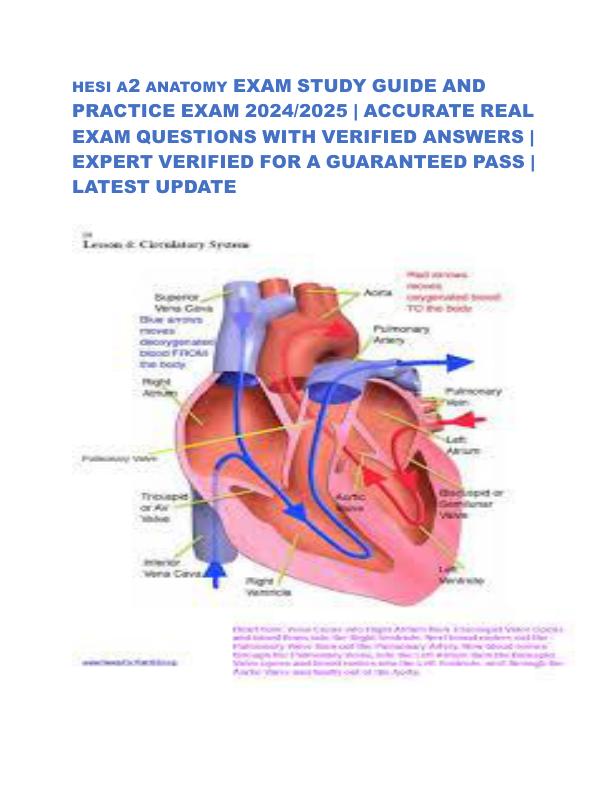 hesi a2 anatomy EXAM STUDY GUIDE AND PRACTICE EXAM 2024.pdf