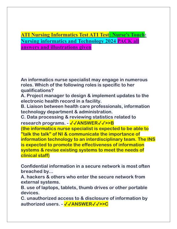 ATI Nursing Informatics Test ATI Test.pdf