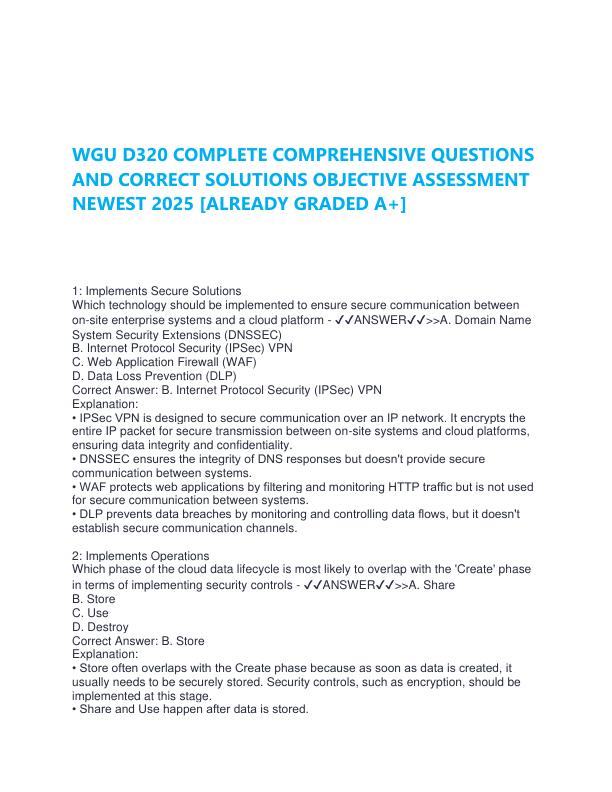 WGU D320 COMPLETE COMPREHENSIVE QUESTIONS AND CORRECT SOLUTIONS OBJECTIVE ASSESSMENT NEWEST 2025.pdf