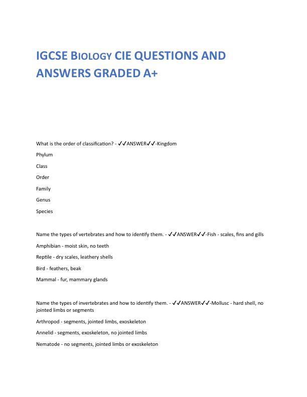 IGCSE Biology CIE QUESTIONS AND ANSWERS GRADED A.pdf