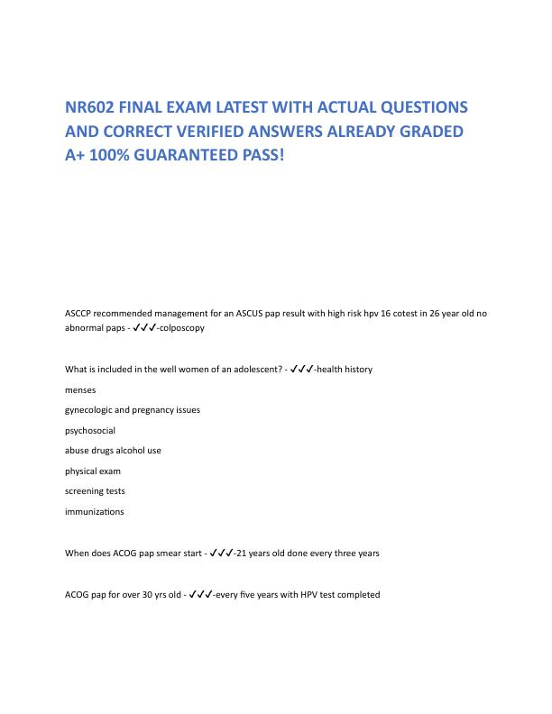 NR602 FINAL EXAM LATEST WITH ACTUAL QUESTIONS AND CORRECT VERIFIED ANSWERS ALREADY GRADED A.pdf