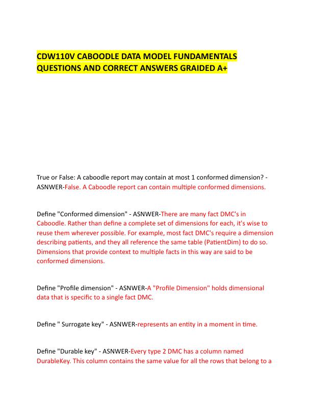 CDW110V CABOODLE DATA MODEL FUNDAMENTALS QUESTIONS AND CORRECT ANSWERS GRAIDED A.pdf