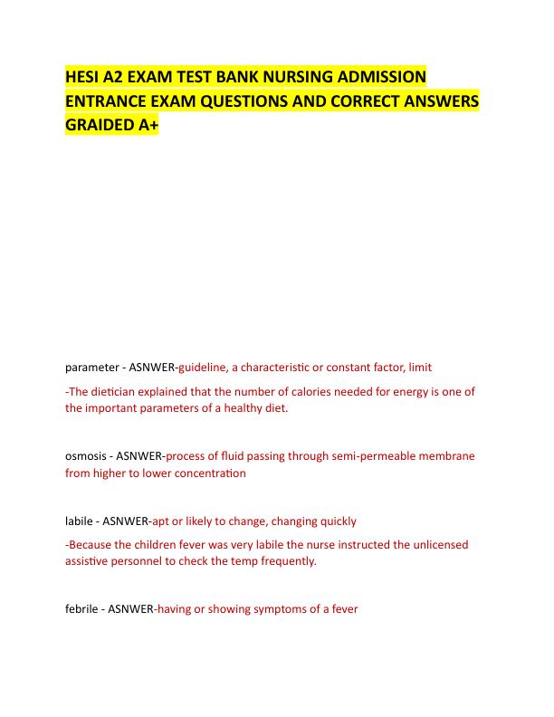 HESI A2 EXAM TEST BANK NURSING ADMISSION ENTRANCE EXAM QUESTIONS AND CORRECT ANSWERS GRAIDED A.pdf