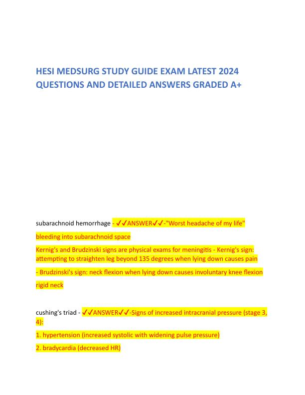 HESI MEDSURG STUDY GUIDE EXAM LATEST 2024 QUESTIONS AND DETAILED ANSWERS GRADED A.pdf