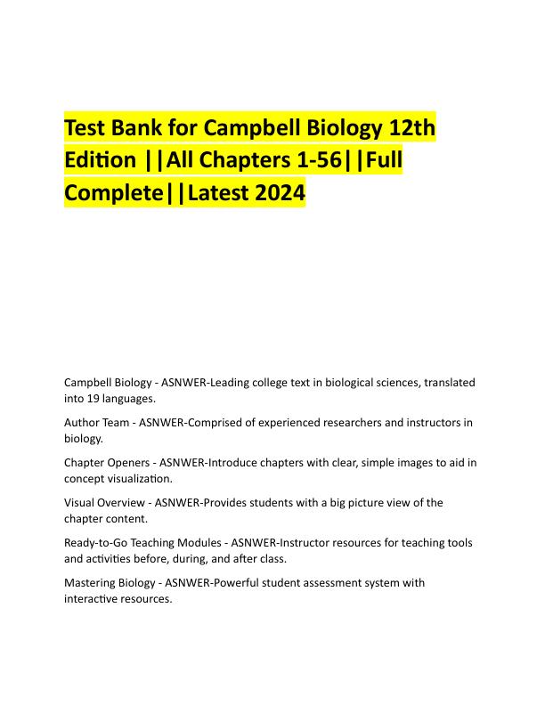 Test Bank for Campbell Biology 12th Edition.pdf