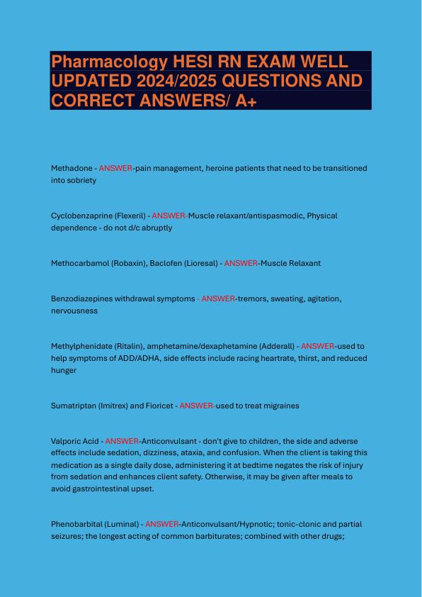 Pharmacology HESI RN EXAM WELL UPDATED 2024 - Copy.pdf