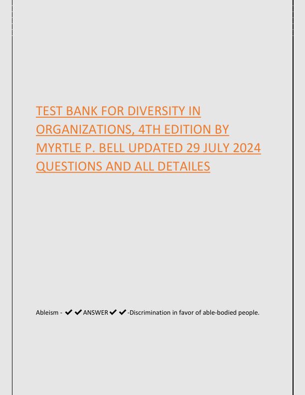 TEST BANK FOR DIVERSITY IN ORGANIZATIONS.pdf