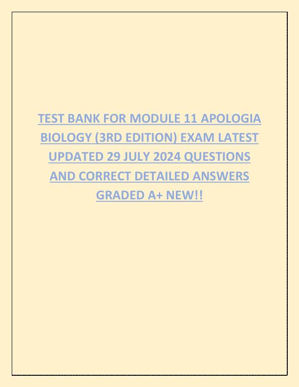 TEST BANK FOR MODULE 11 APOLOGIA BIOLOGY.pdf