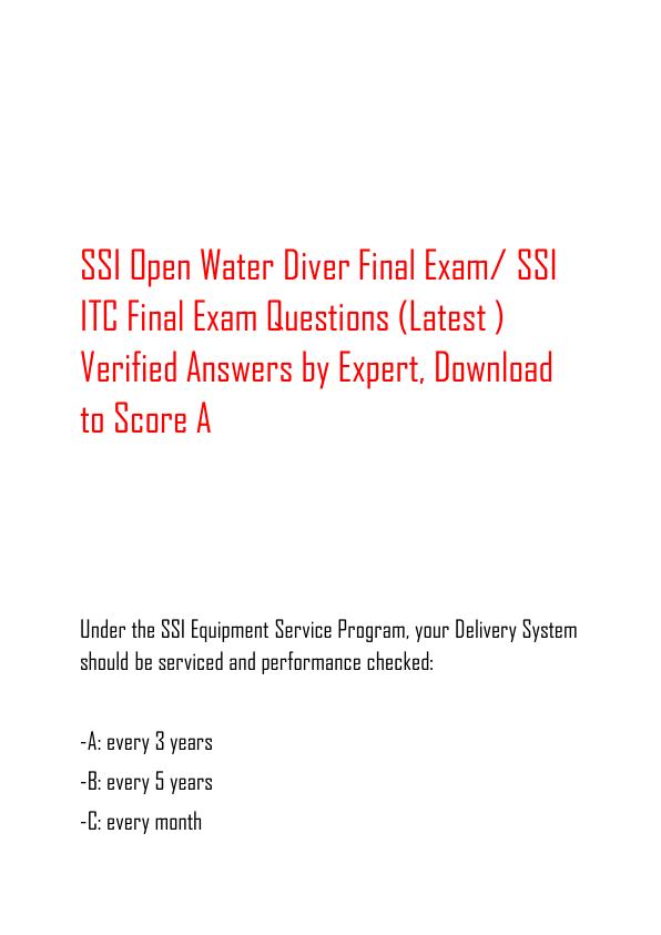 SSI Open Water Diver Final Exam.pdf