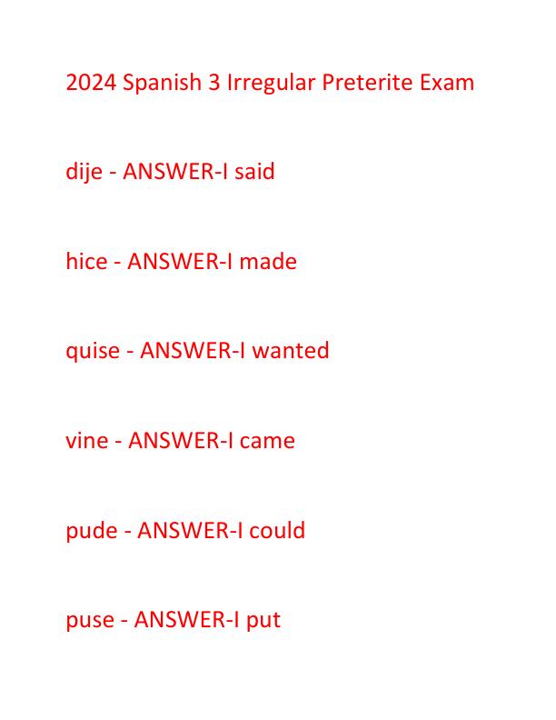 2024 Spanish 3 Irregular Preterite Exam.pdf