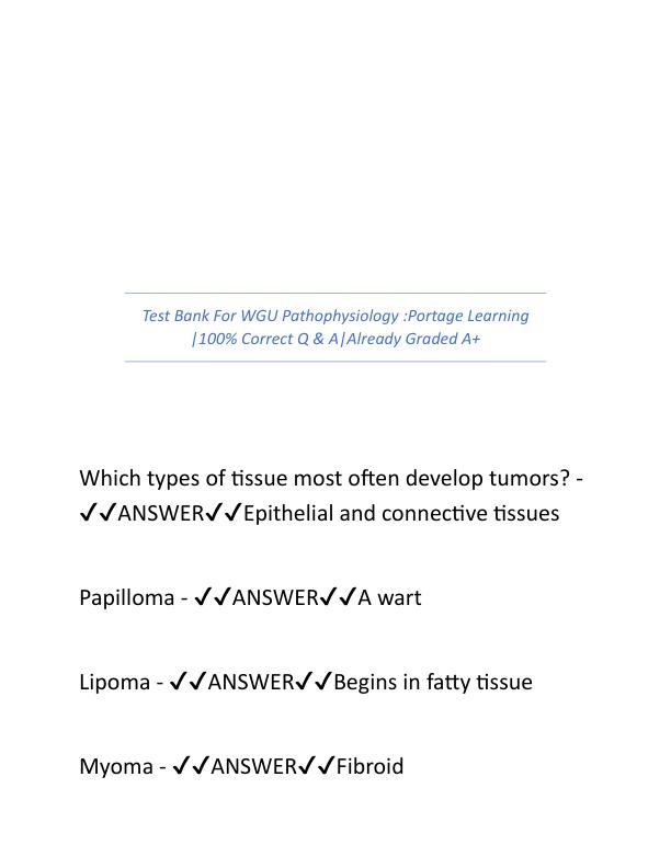 Test Bank For WGU Pathophysiology.pdf