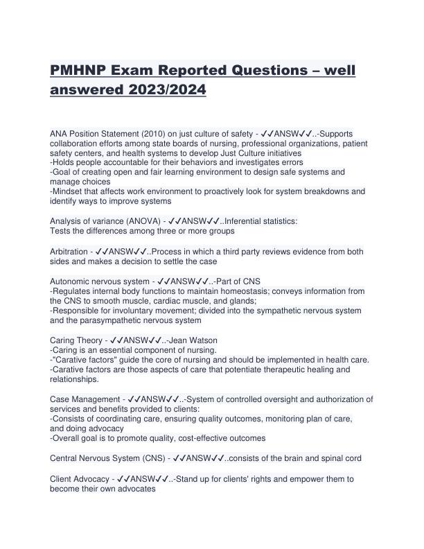 PMHNP Exam Reported QuestionsZZ.pdf