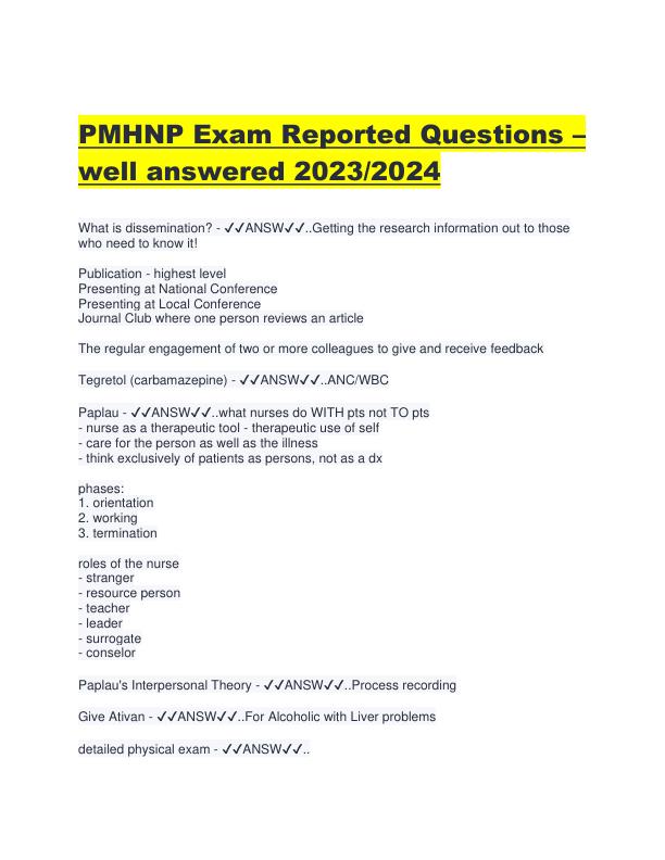 PMHNP Exam Reported Questions2.pdf