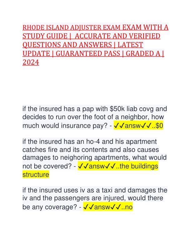 RHODE ISLAND ADJUSTER EXAM EXAM WITH A STUDY GUIDE.pdf