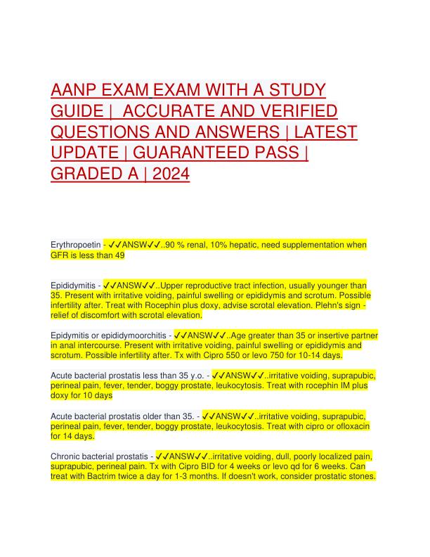 AANP EXAM EXAM WITH A STUDY GUIDE.pdf