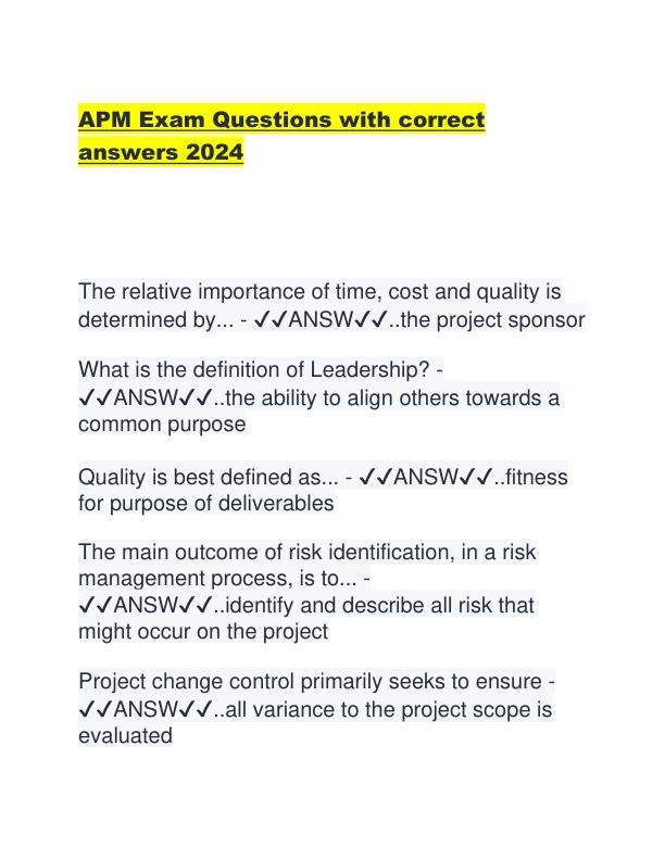 APM Exam Questions with correct answers 2024.pdf