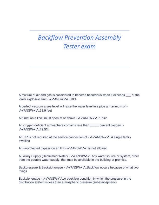 Backflow Prevention Assembly Tester exam.pdf