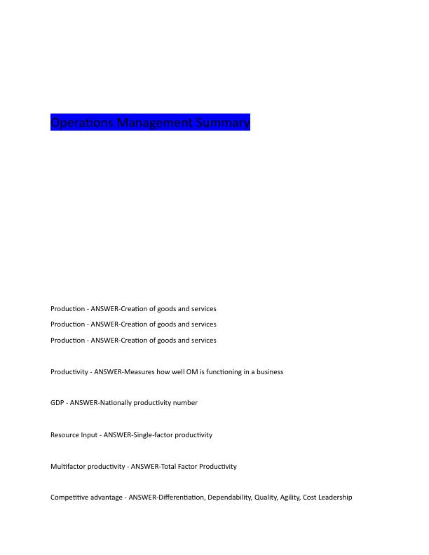 Operations Management Summary.pdf