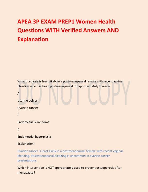 NURS 2356: Hematologic Disorders in Pediatrics (not mine) EXAM ONE NEWEST ACTUAL EXAM WITH COMPLETE QUESTIONS AND CORRECT VERIFIED ANSWERS (DETAILED ANSWERS) ALREADY GRADED A+ 100% GUARANTEED TO PASS CONCEPTS