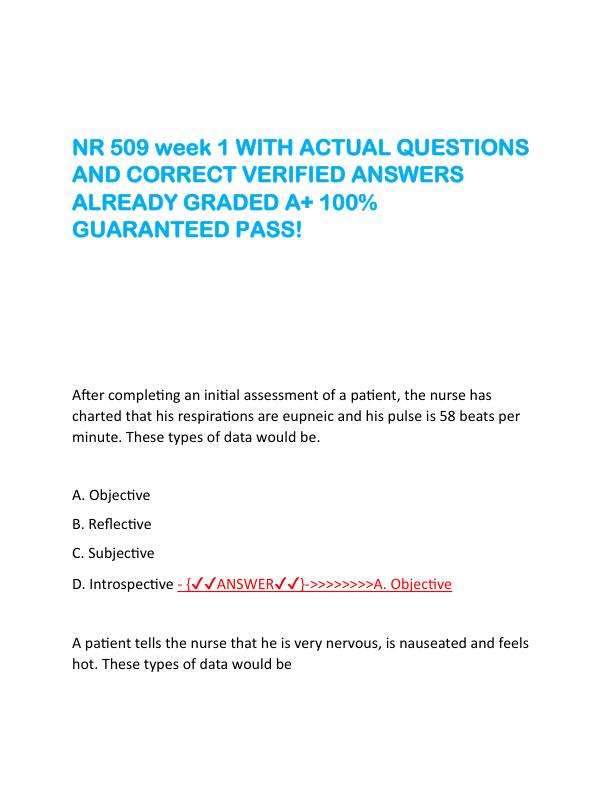 NR 509 week 1 WITH ACTUAL QUESTIONS AND CORRECT VERIFIED ANSWERS ALREADY GRADED A.pdf