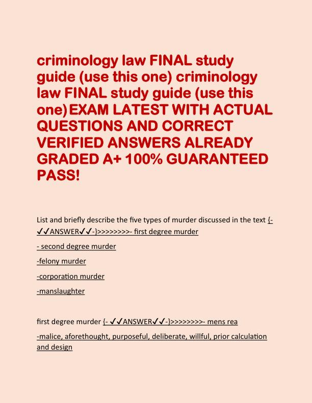 criminology law FINAL study guide.pdf