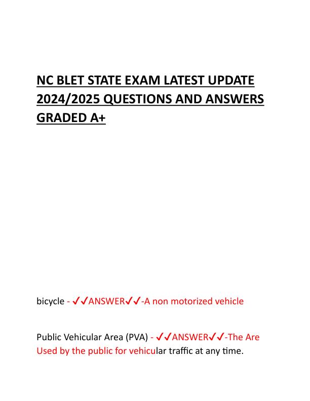 NC BLET STATE EXAM LATEST UPDATE 2024.pdf