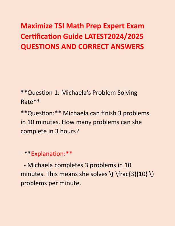 Maximize TSI Math Prep Expert Exam Certification Guide LATEST2024.pdf