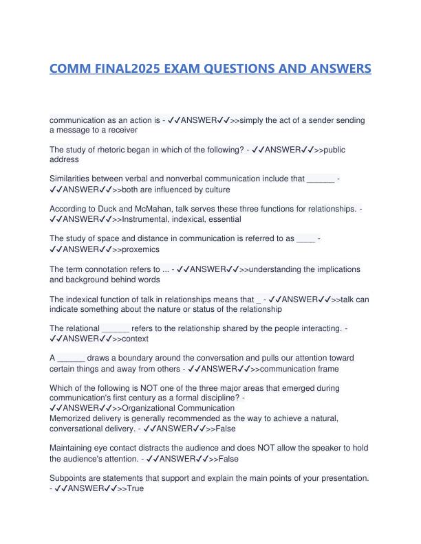 COMM FINAL2025 EXAM QUESTIONS AND ANSWERS.pdf