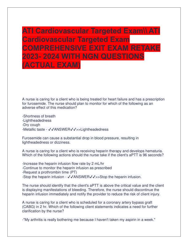 ATI Cardiovascular Targeted Exam.pdf