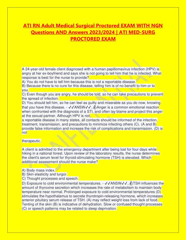 ATI RN Adult Medical Surgical Proctored EXAM WITH NGN Questions AND Answers 2023.pdf