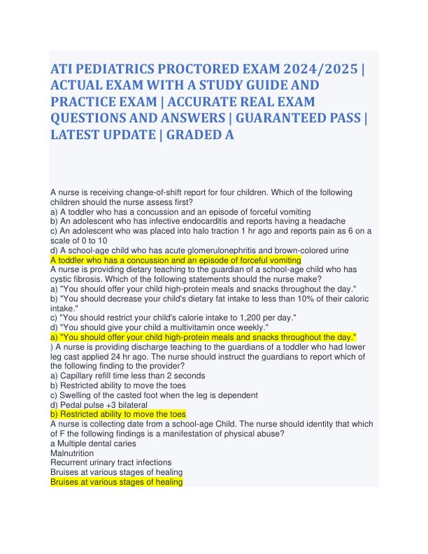 ATI PEDIATRICS PROCTORED EXAM 2024.pdf