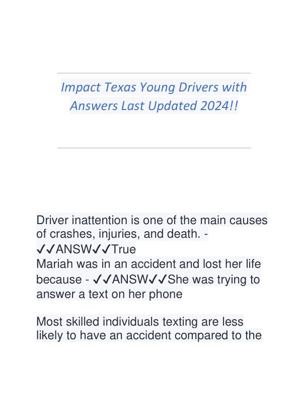 Impact Texas Young Drivers with Answers Last Updated 2024P.pdf