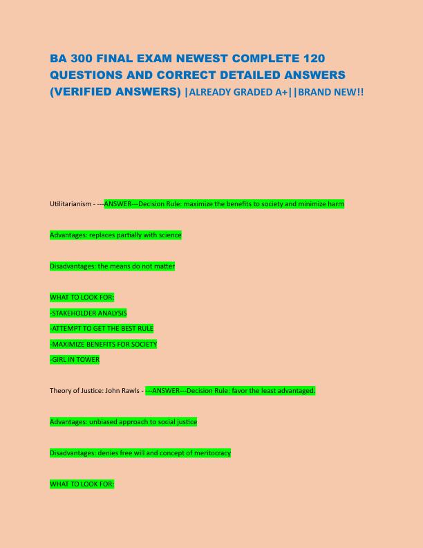 BA 300 FINAL EXAM NEWEST COMPLETE 120 QUESTIONS AND CORRECT DETAILED.pdf