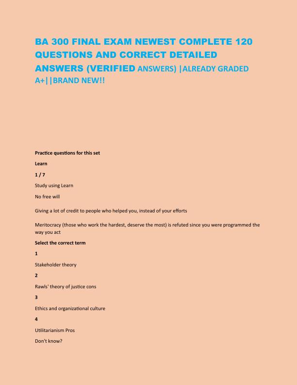 BA 300 FINAL EXAM NEWEST COMPLETE 120 QUESTIONS CORRECT DETAILED ANSWERS.pdf