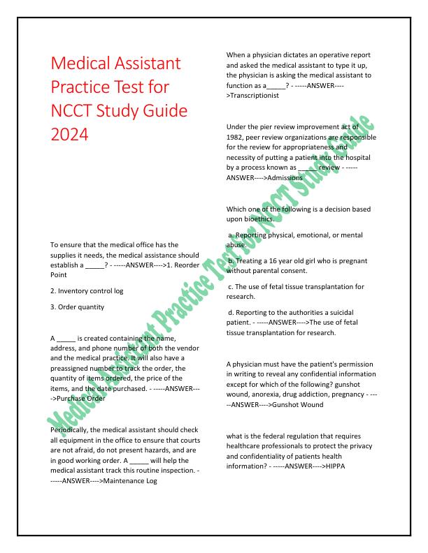 Medical Assistant Practice Test for NCCT Study Guide.pdf