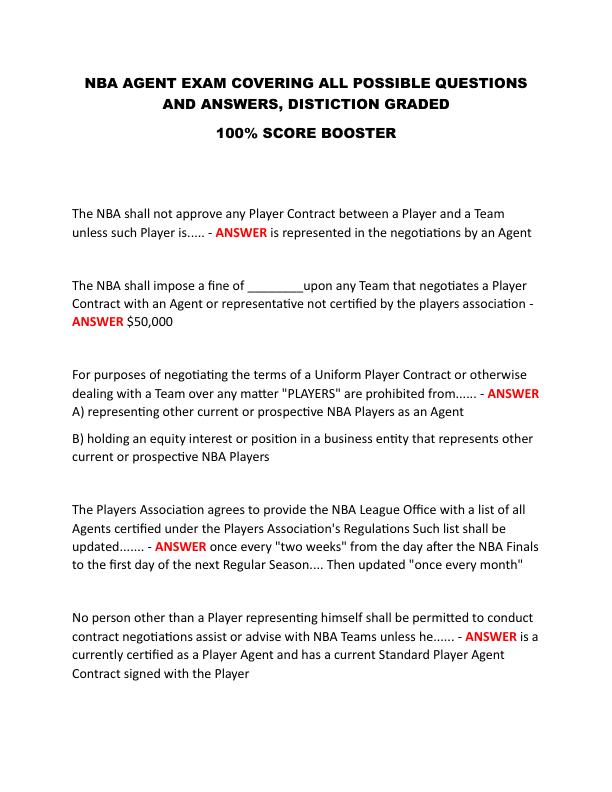 NBA AGENT EXAM COVERING ALL POSSIBLE QUESTIONS AND ANSWERS.pdf