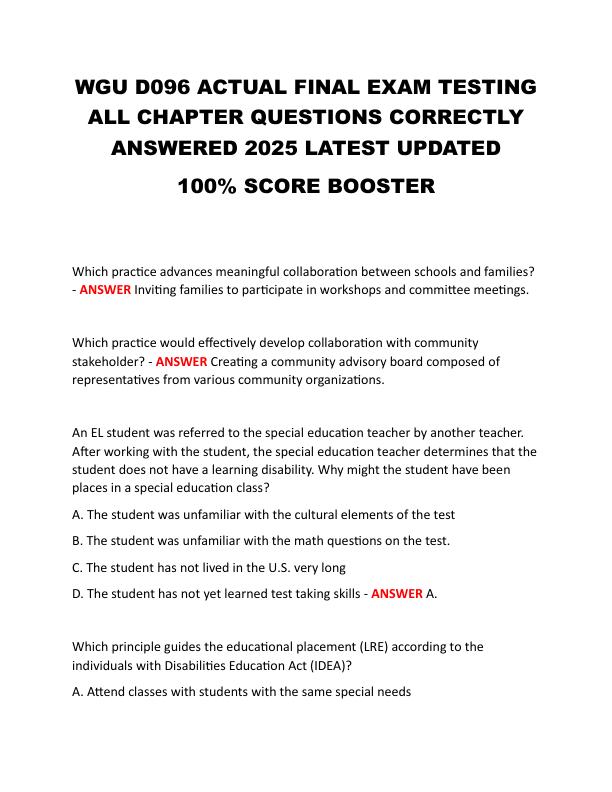 WGU D096 ACTUAL FINAL EXAM TESTING ALL CHAPTER QUESTIONS CORRECTLY ANSWERED 2025 LATEST UPDATED.pdf