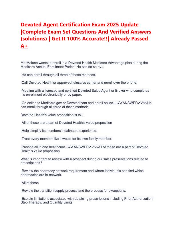 Devoted Agent Certification Exam 2025 Update.pdf