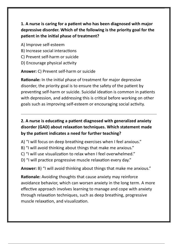 2025 ATI PN Mental Health Exam Proctored Q&A with Complete Rationale (Certified!!!).pdf