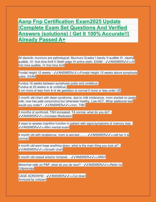 Aanp Fnp Certification Exam2025 Update.pdf